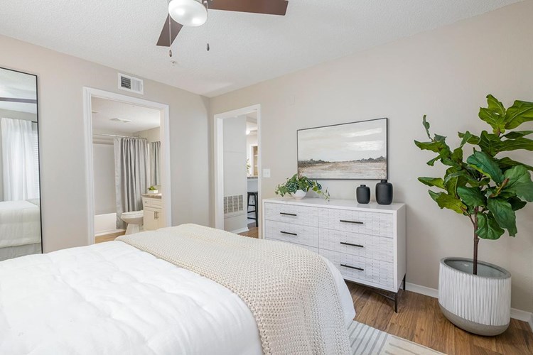 Master bedrooms feature an ensuite bathroom and a spacious walk-in closet.