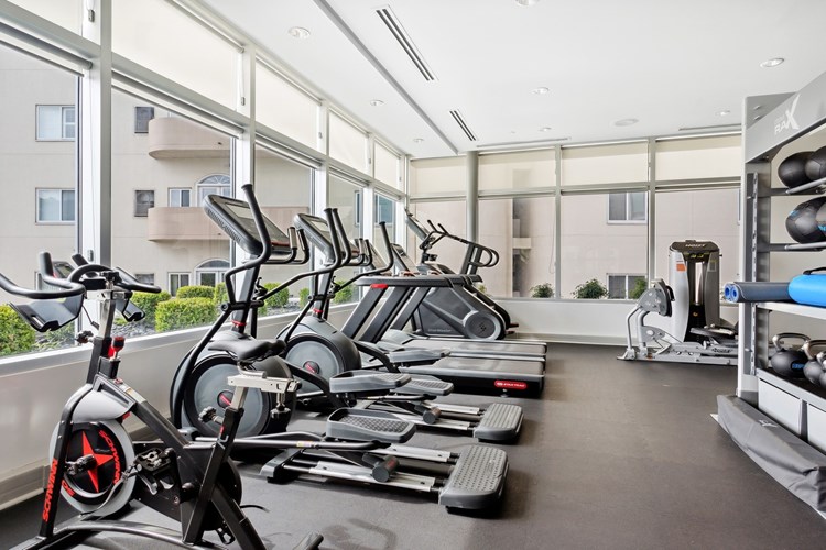 Work out in the modern, 24-hour fitness center