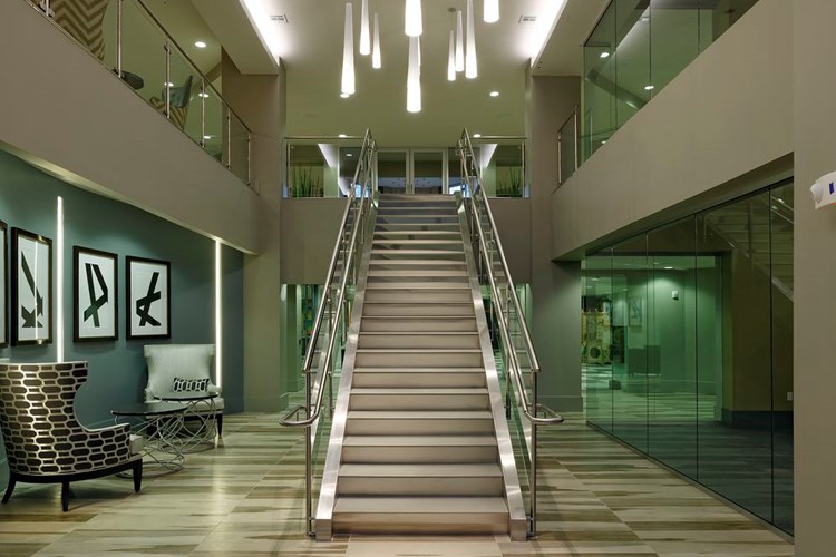 Lobby with staircase