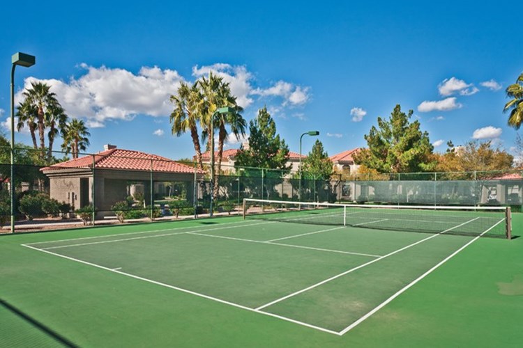Get a game of tennis together with friends