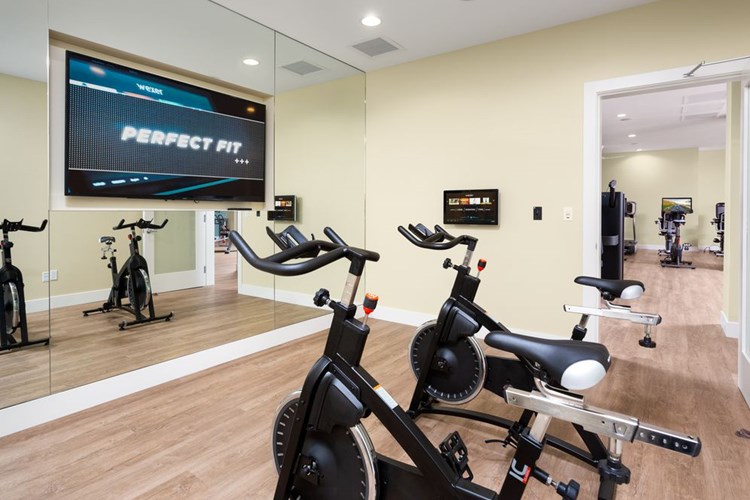 Expanded fitness center with Fitness on DemandTM programming