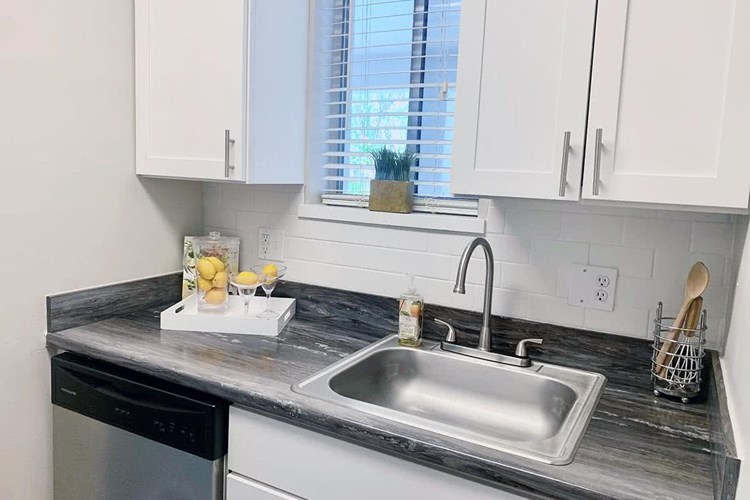 Fully applianced kitchens in our studio apartments including a dishwasher!