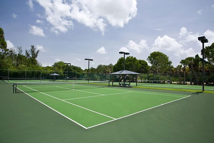 Our Naples community offers four tennis courts and pickle-ball courts on-site.