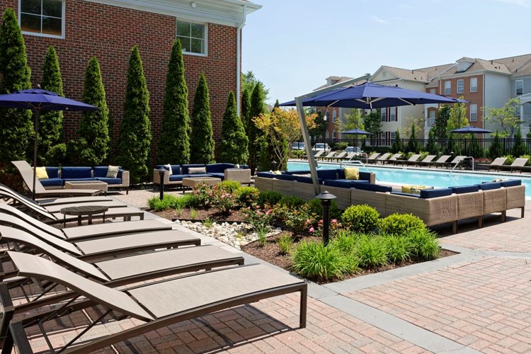 Pool and sundeck with lounge seating