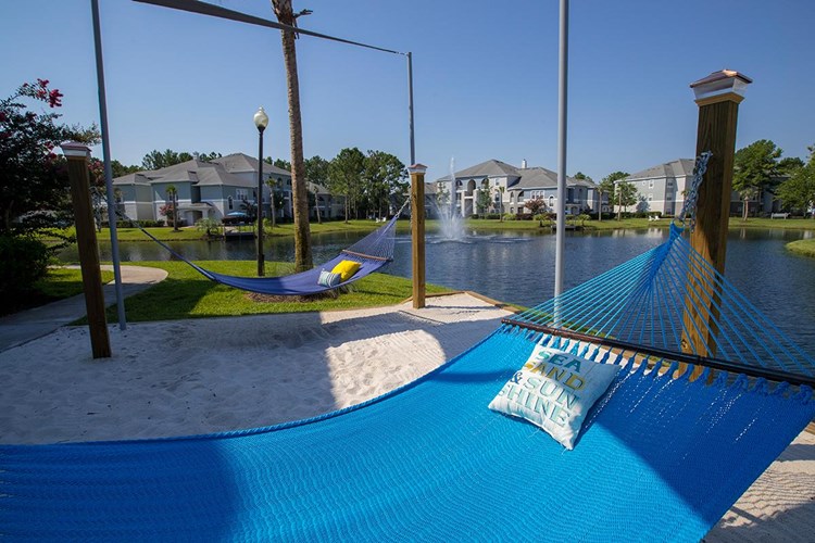 Lay out and soak in the sun at our brand new hammock lounge. 