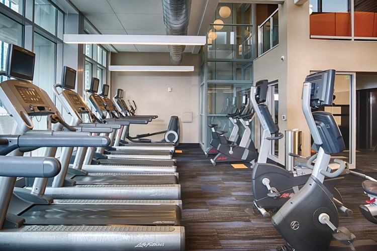 Work out at the 2,667 square ft. 24-hour fitness center