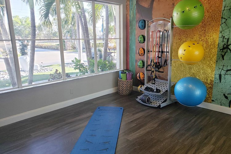Our Fitness Center also includes a yoga center.