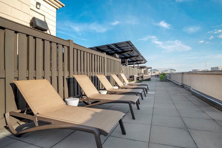 Rooftop terrace with lounge seating