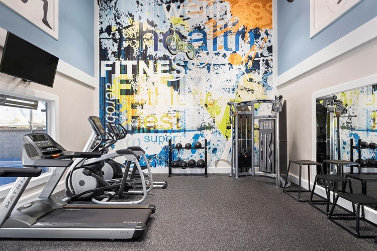 Get fit in the resident fitness center.