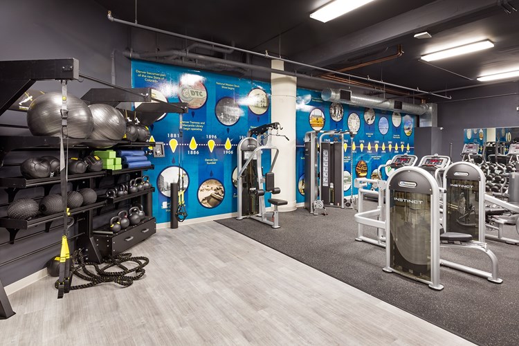 Work out at your own convenience with the on-site fitness center
