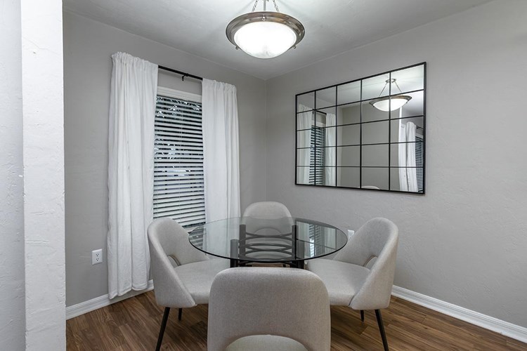 Every apartment home in the Ridgemar Commons community has a separate dining area, unlike most apartment homes in Gainesville.