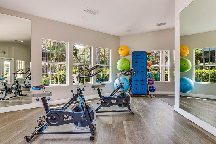 Our 24-hour fitness center also includes a spin/yoga studio.