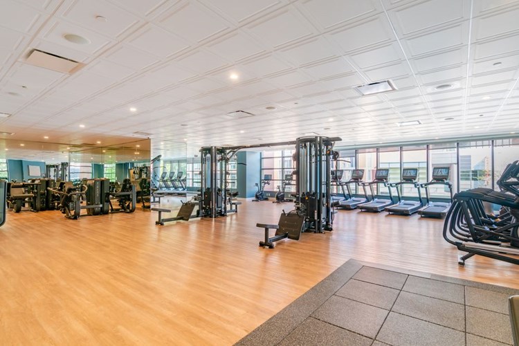 State-of-the-art fitness center with cardio and strength equipment