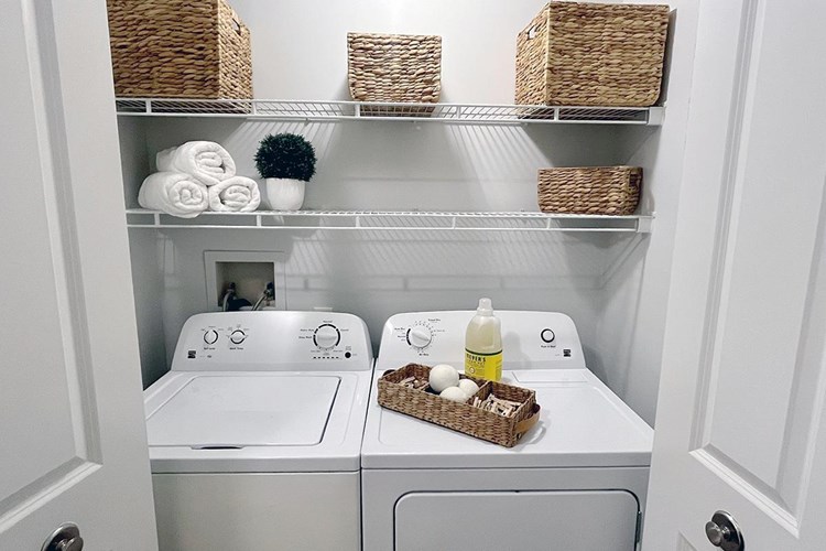 Apartments feature full-size washer and dryer appliances for your convenience. 