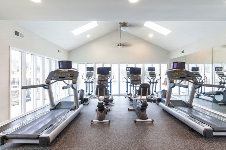 24-hour fitness center available to residents