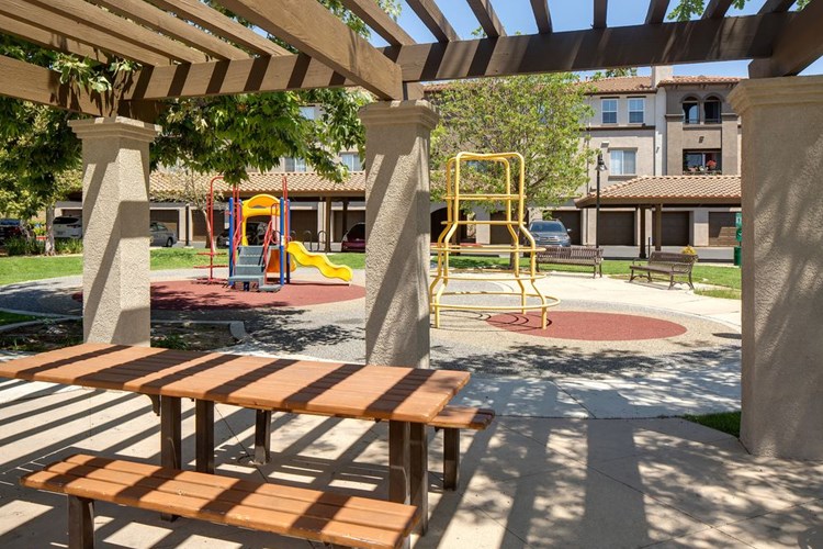 Playground with picnic seating