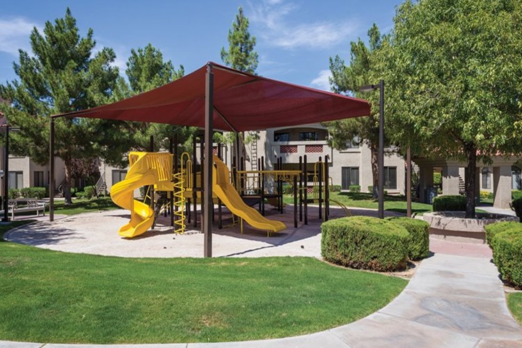 On-site childrens playground for outdoor activity