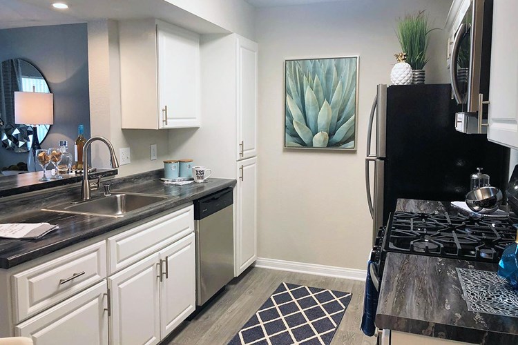 Welcome to the kitchen you’ll never want to leave! Each kitchen is equipped with state-of-the-art appliances, which include: stove, dishwasher, mounted microwave, and refrigerator!