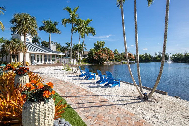 Enjoy beautiful lakeside views from our on-site beach area.