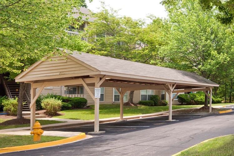 Covered parking and car care center available to residents