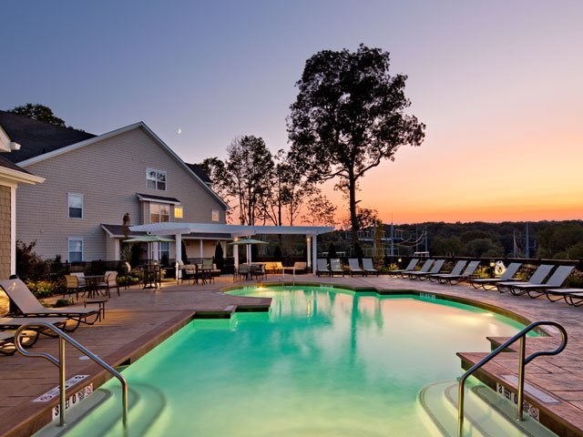 Swimming Pool with Sunset Views