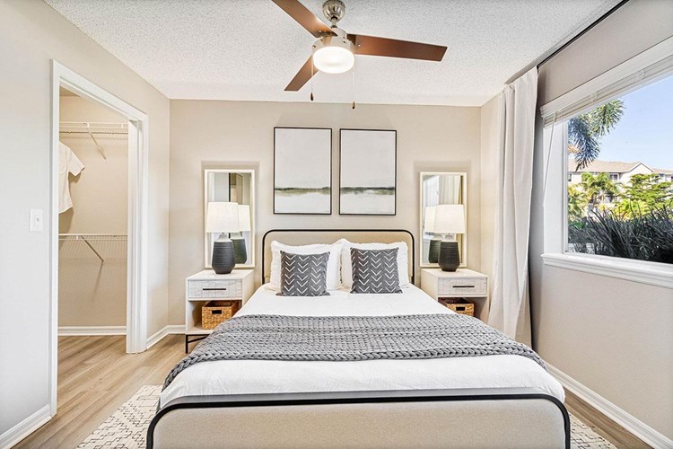 Master bedrooms feature private bathrooms, walk-in closets, large windows and multi-speed ceiling fans.