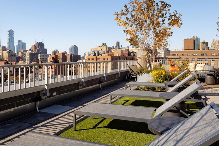Rooftop terrace with lounge seating