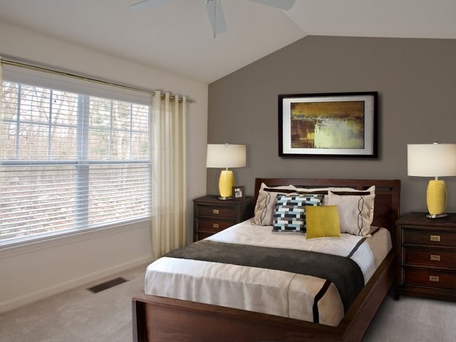 Two Bedroom Townhome (BT3) Master Bedroom with Ceiling Fan