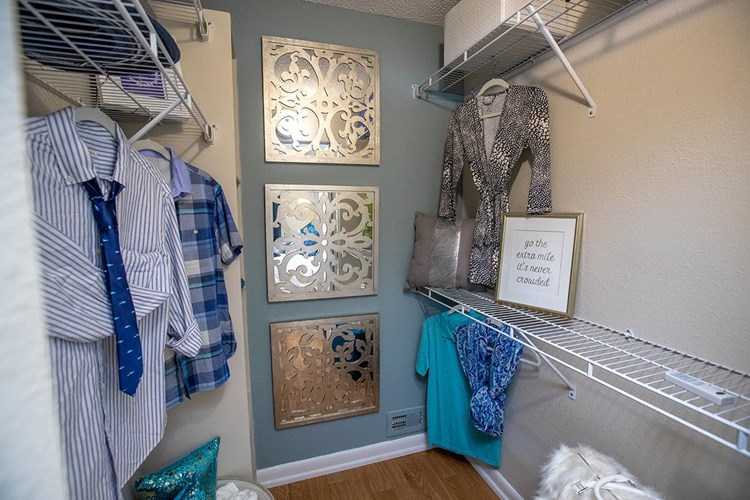 Master bedrooms also feature a spacious walk-in closet with built-in organizers.