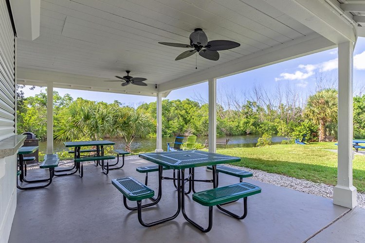 Enjoy a picnic while taking in the beautiful Florida scenery. Or, host your next party here!