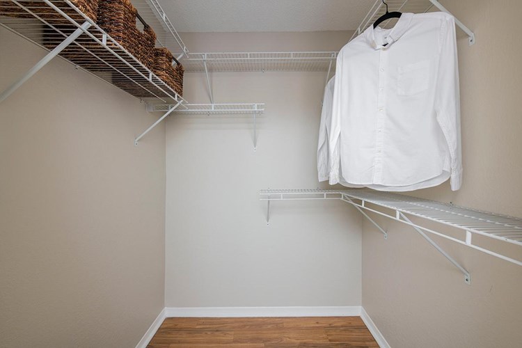 Our spacious closets with built-in organizers offer all the room you need to store all your clothing.