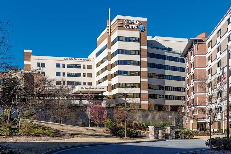 The Shepherd Center, attached to Piedmont Atlanta Hospital, is just a quick walk away