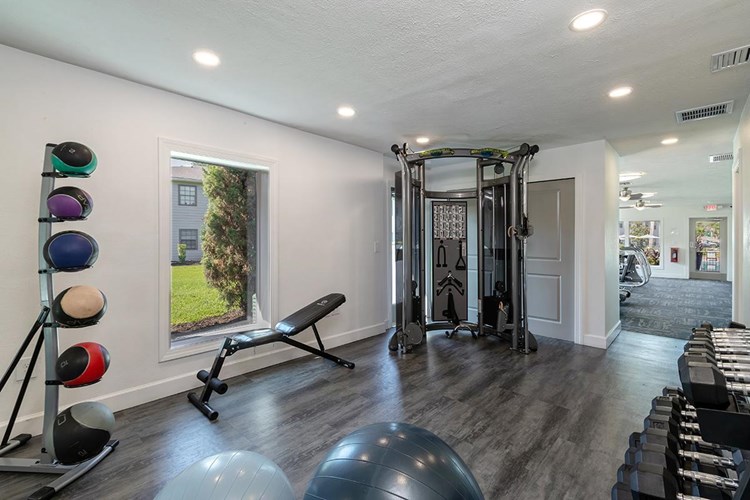 Get fit in our resident fitness center offering all the cardio and weight training equipment you need for a full body workout.