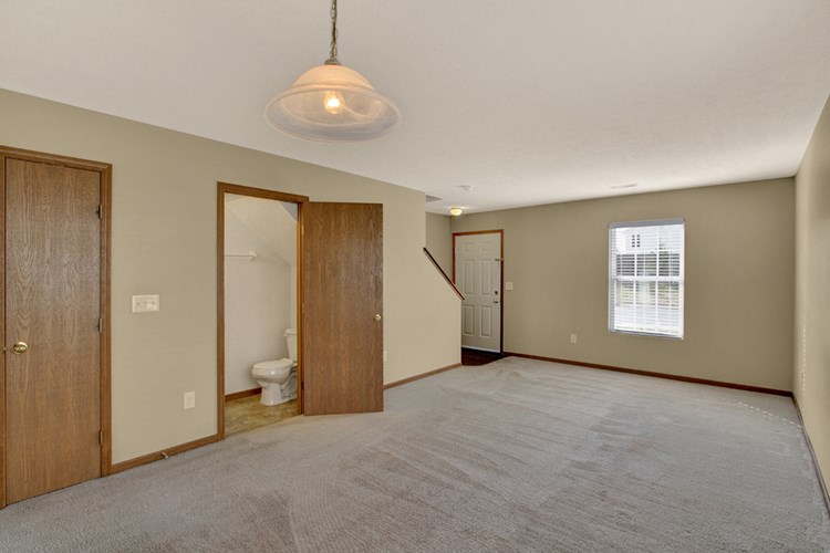 Townhome Living Room and Half Bath