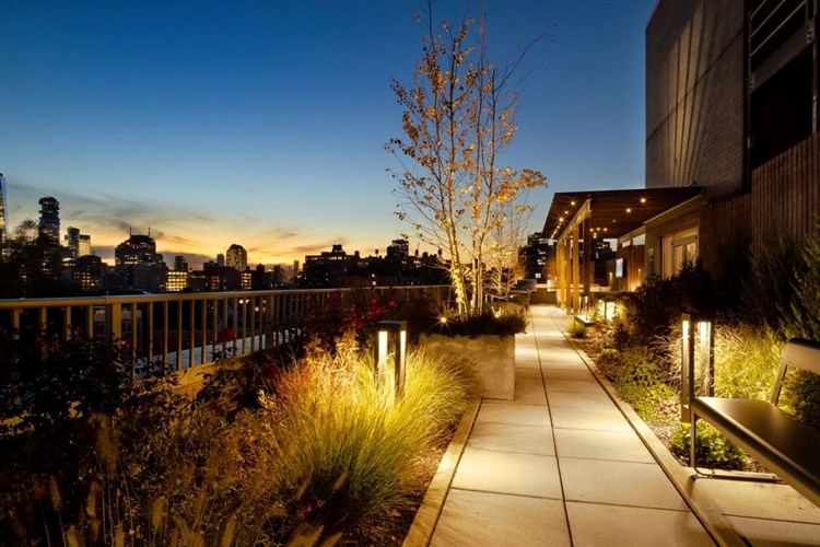 Rooftop terrace with Manhattan views