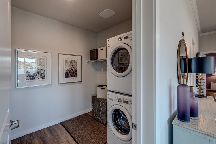 Every Lux Apartment includes in-unit, full-sized, energy-efficient, front-loading washer and dryer and most homes include a laundry room with extra storage space.