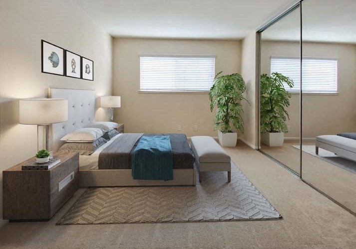Bedroom at Pleasanton Place Apartment Homes
