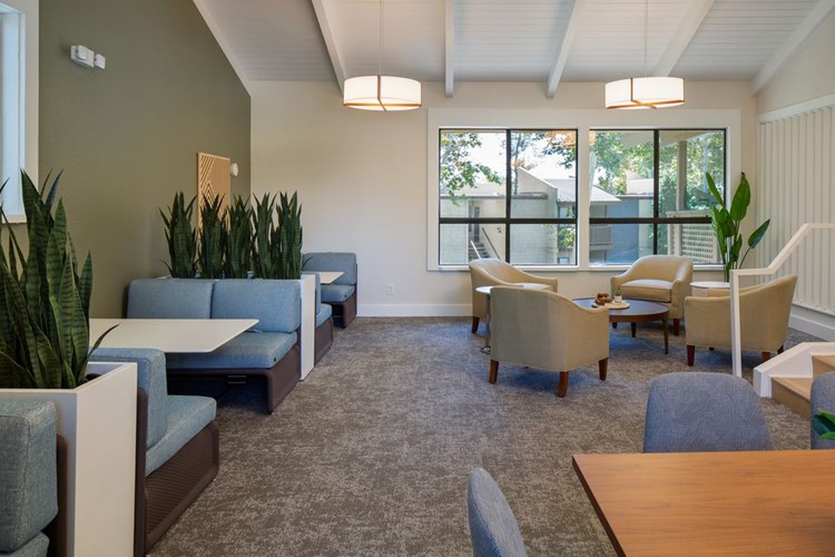 Resident lounge with co-working space
