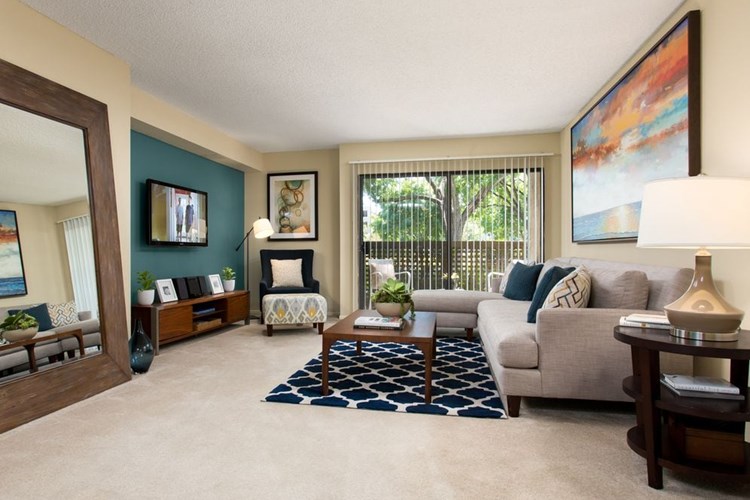Classic living room with carpet