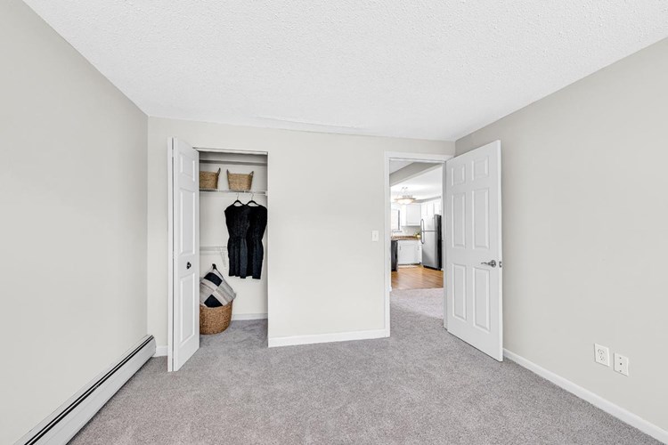 Bedrooms featuring closets with built-in organizers.