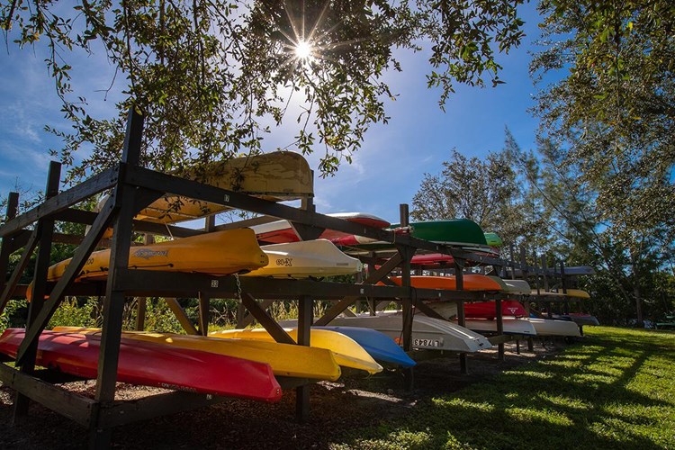 Kayak storage is available.