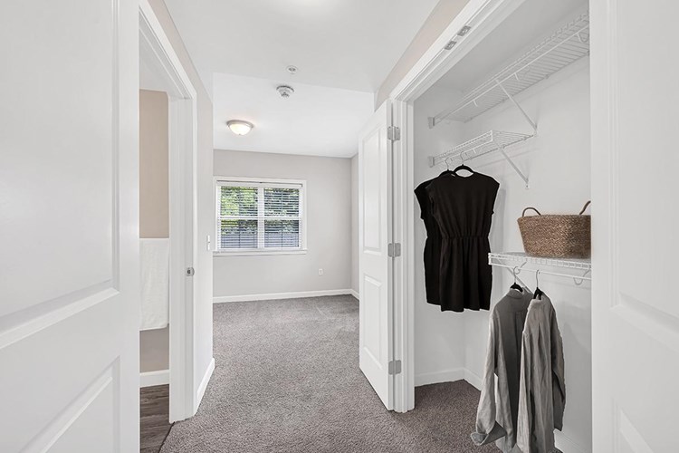 Our 4 bed 4 bath floor plans feature a walk though closet leading to your bedroom.