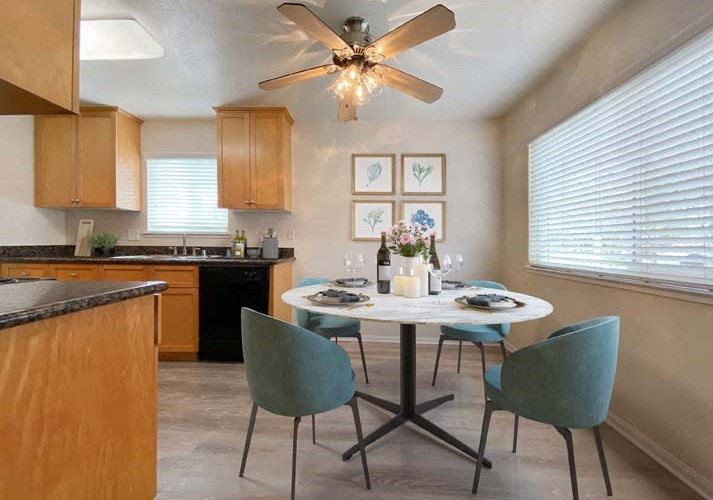 Dining area at Pleasanton Place Apartment Homes