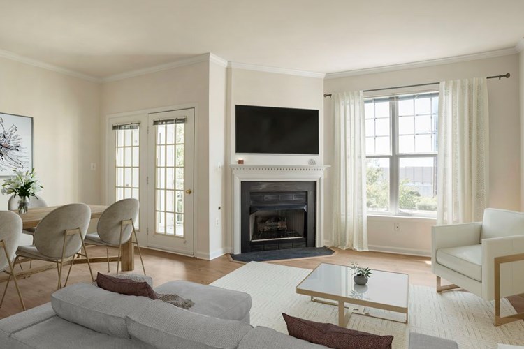 Finish package II living and dining areas with fireplace and hard surface flooring