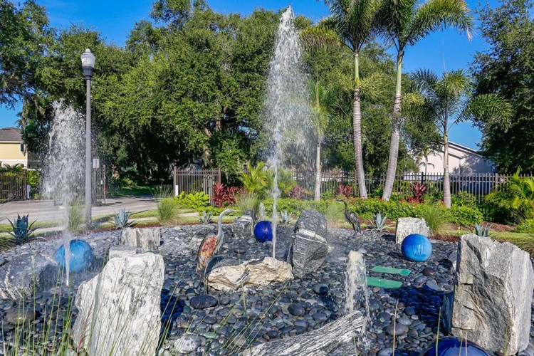 Enjoy views of our beautiful fountain at the entrance of the community.