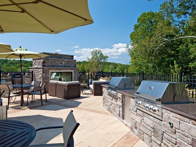 BBQ   Picnic Area with Outdoor Fireplace