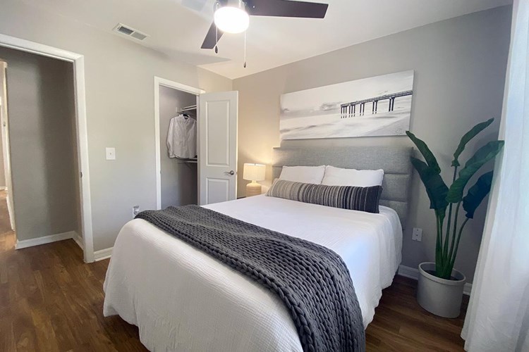 Bedrooms also feature multi-speed ceiling fans.