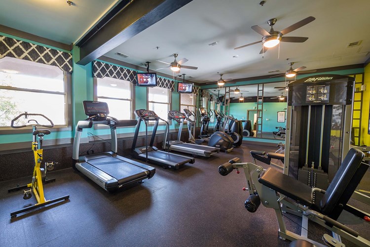 Enjoy the 24-hour fitness center for anytime convenience