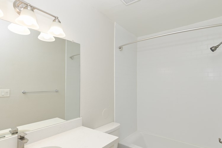 Enjoy newly renovated bathrooms with a storage closet 