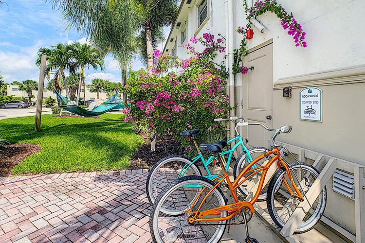 Residents can rent one of our complimentary bikes.